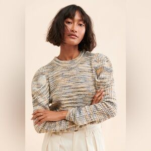Anthropologie Puff Sleeve Knit Sweater